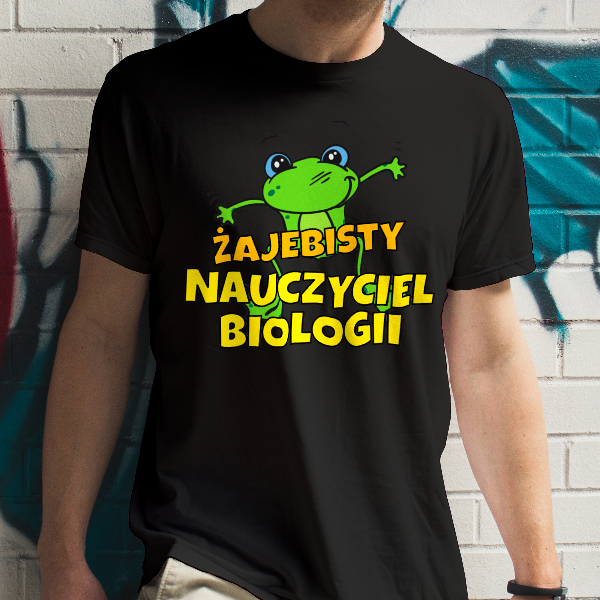 Żajebisty Nauczyciel Biologii - Męska Koszulka Czarna