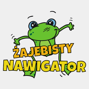 Żajebisty Nawigator - Męska Koszulka Biała