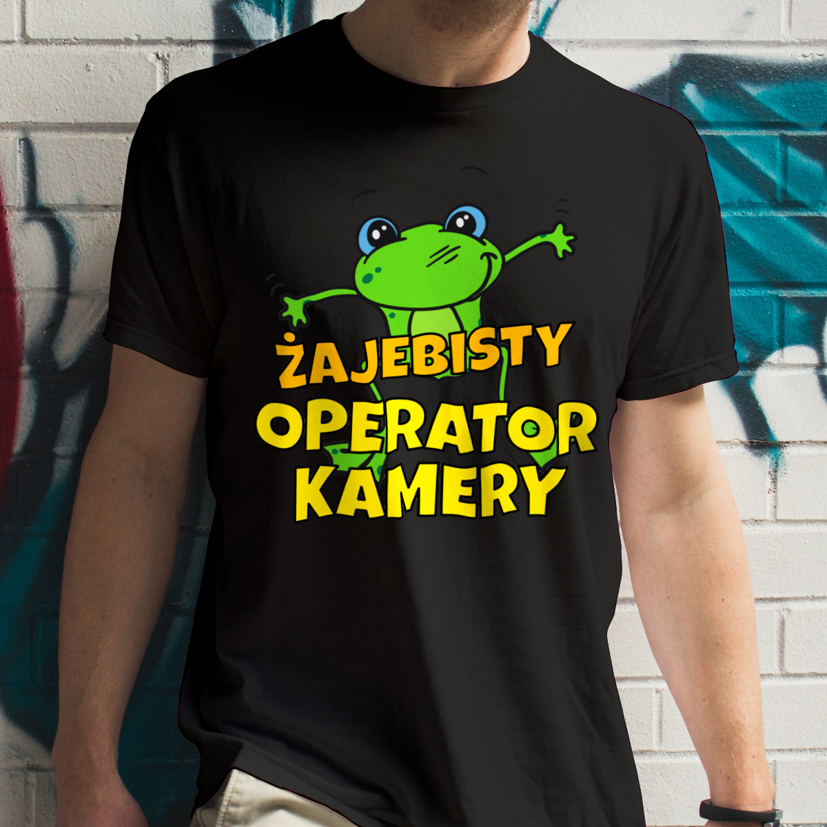 Żajebisty Operator Kamery - Męska Koszulka Czarna