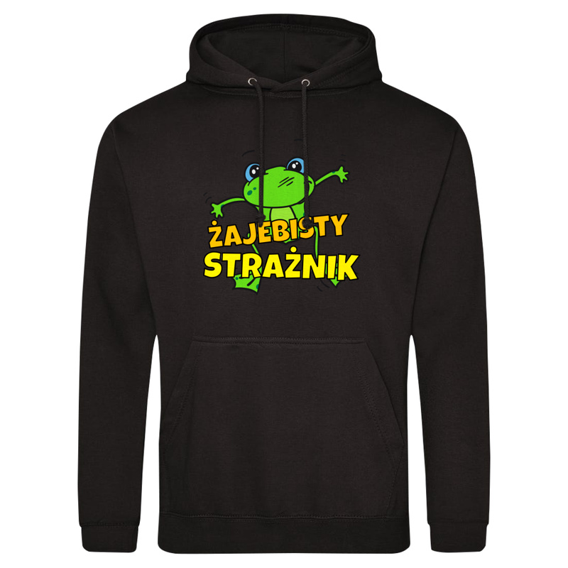 Żajebisty Strażnik - Męska Bluza z kapturem Czarna