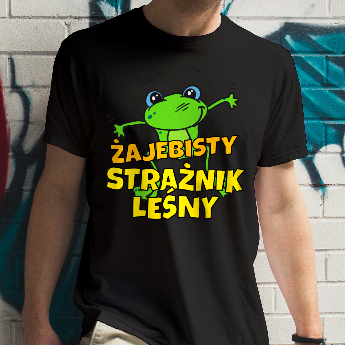 Żajebisty Strażnik Leśny - Męska Koszulka Czarna