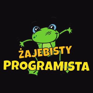 Żajebisty programista - Męska Bluza z kapturem Czarna