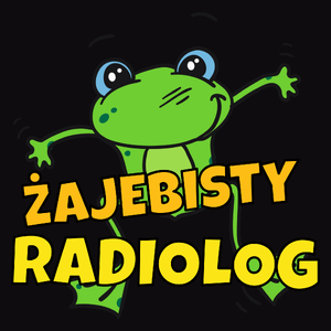 Żajebisty radiolog - Męska Bluza z kapturem Czarna