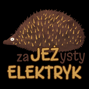 Zajeżysty Elektryk Jeż Super - Torba Na Zakupy Czarna