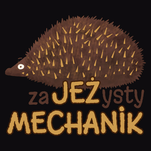 Zajeżysty Mechanik Jeż Super - Męska Bluza z kapturem Czarna