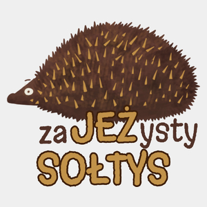 Zajeżysty Sołtys Jeż Super - Męska Koszulka Biała