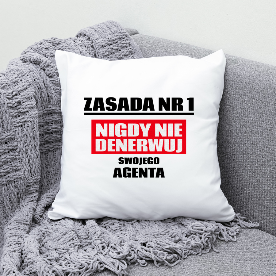 Zasada Nr 1 - Nigdy Nie Denerwuj Swojego Agenta Celnego - Poduszka Biała