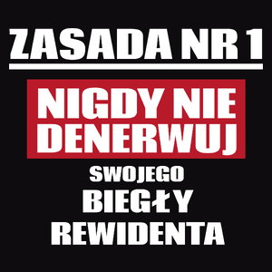 Zasada Nr 1 - Nigdy Nie Denerwuj Swojego Biegły Rewidenta - Męska Koszulka Czarna