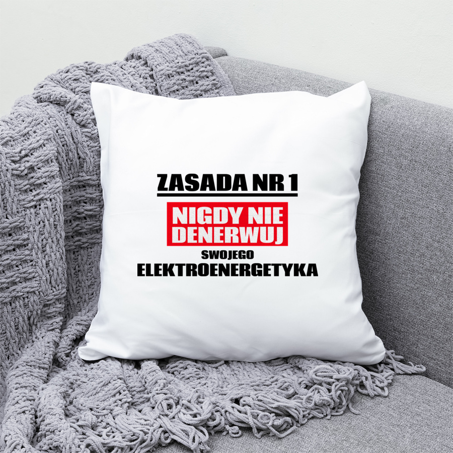 Zasada Nr 1 - Nigdy Nie Denerwuj Swojego Elektroenergetyka - Poduszka Biała