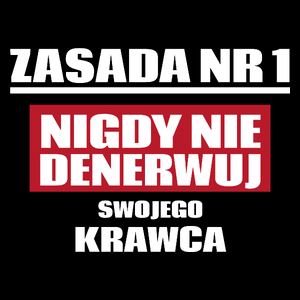 Zasada Nr 1 - Nigdy Nie Denerwuj Swojego Krawca - Torba Na Zakupy Czarna