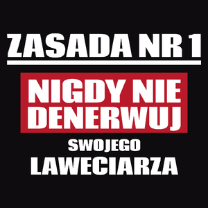 Zasada Nr 1 - Nigdy Nie Denerwuj Swojego Laweciarza - Męska Bluza z kapturem Czarna