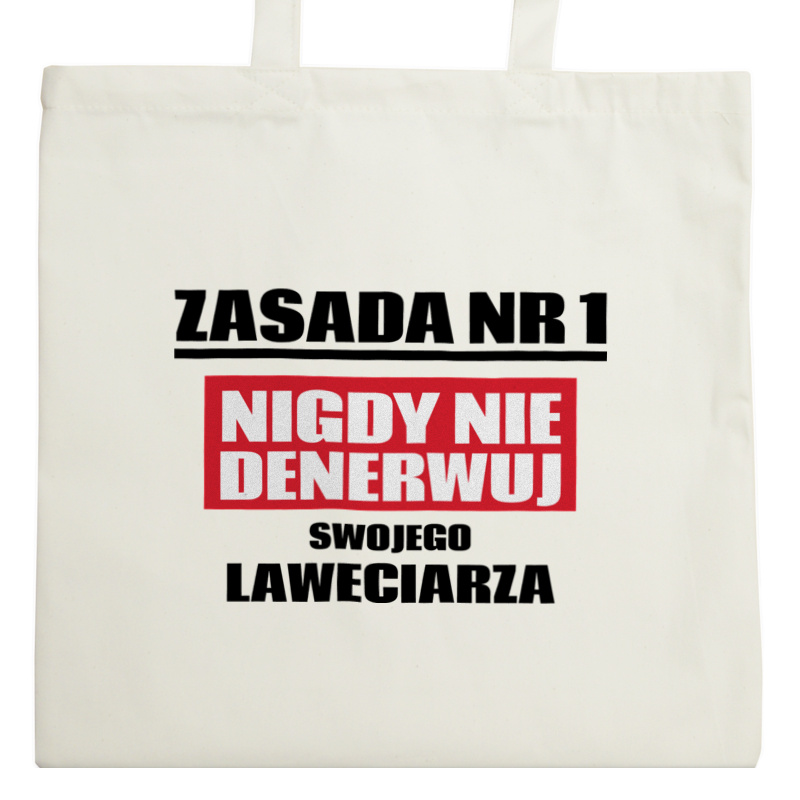 Zasada Nr 1 - Nigdy Nie Denerwuj Swojego Laweciarza - Torba Na Zakupy Natural