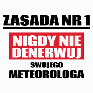 Zasada Nr 1 - Nigdy Nie Denerwuj Swojego Meteorologa - Poduszka Biała