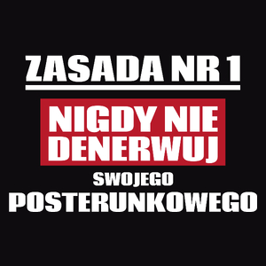 Zasada Nr 1 - Nigdy Nie Denerwuj Swojego Posterunkowego - Męska Koszulka Czarna