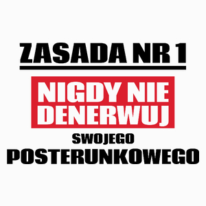 Zasada Nr 1 - Nigdy Nie Denerwuj Swojego Posterunkowego - Poduszka Biała