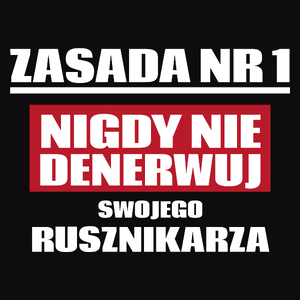 Zasada Nr 1 - Nigdy Nie Denerwuj Swojego Rusznikarza - Męska Koszulka Czarna