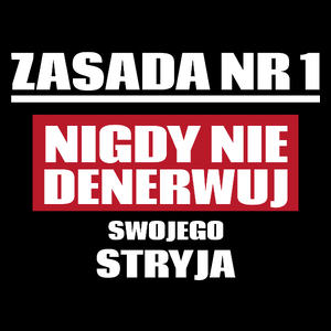 Zasada Nr 1 - Nigdy Nie Denerwuj Swojego Stryja - Torba Na Zakupy Czarna