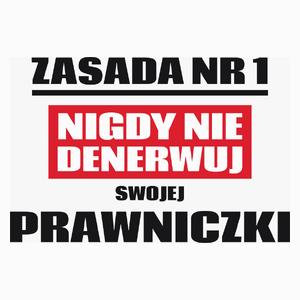Zasada Nr 1 - Nigdy Nie Denerwuj Swojej Prawniczki - Poduszka Biała