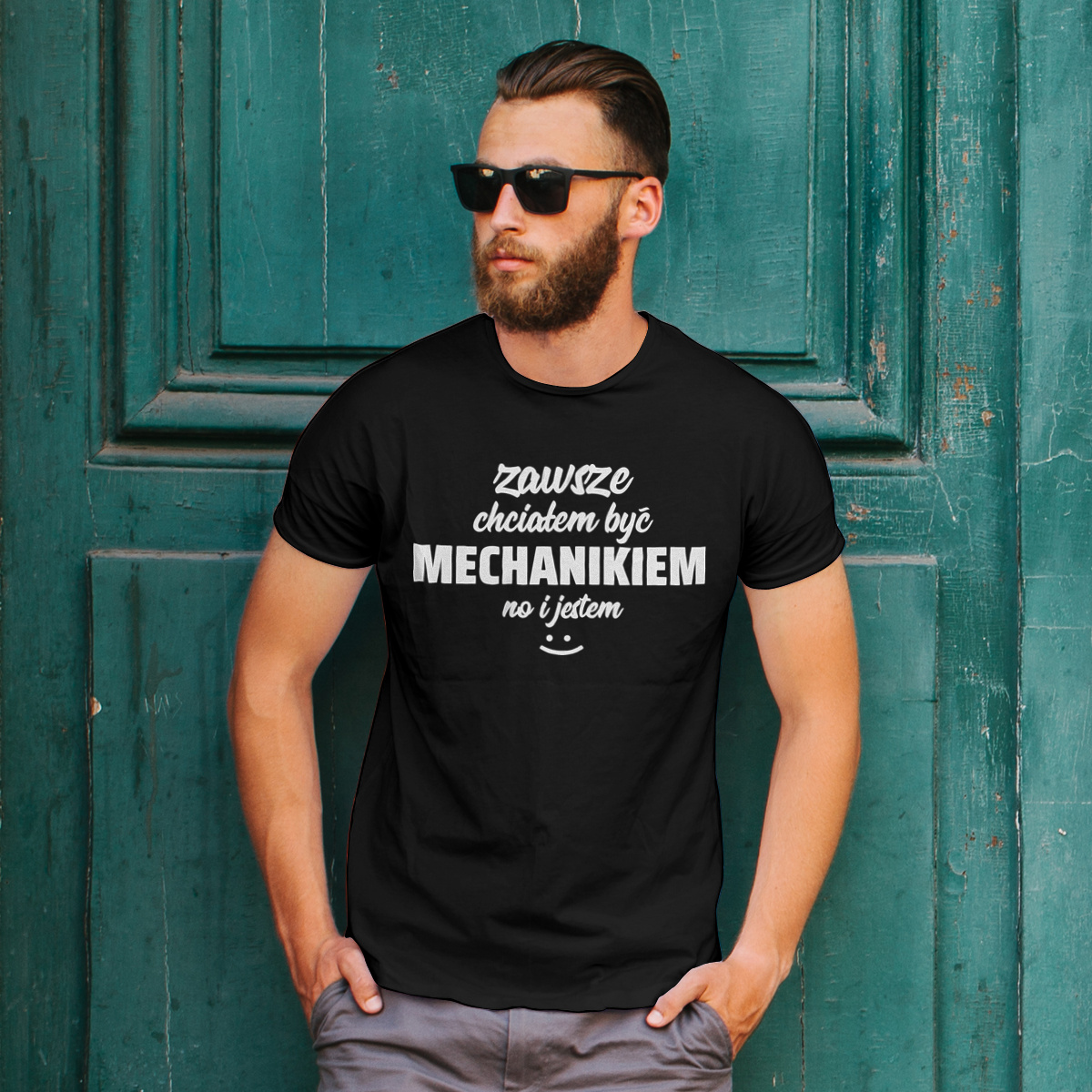 Zawsze Chciałem Być Mechanikiem No I Jestem - Męska Koszulka Czarna