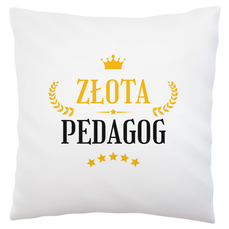 Złota pedagog - Poduszka Biała