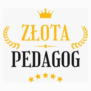 Złota pedagog - Poduszka Biała