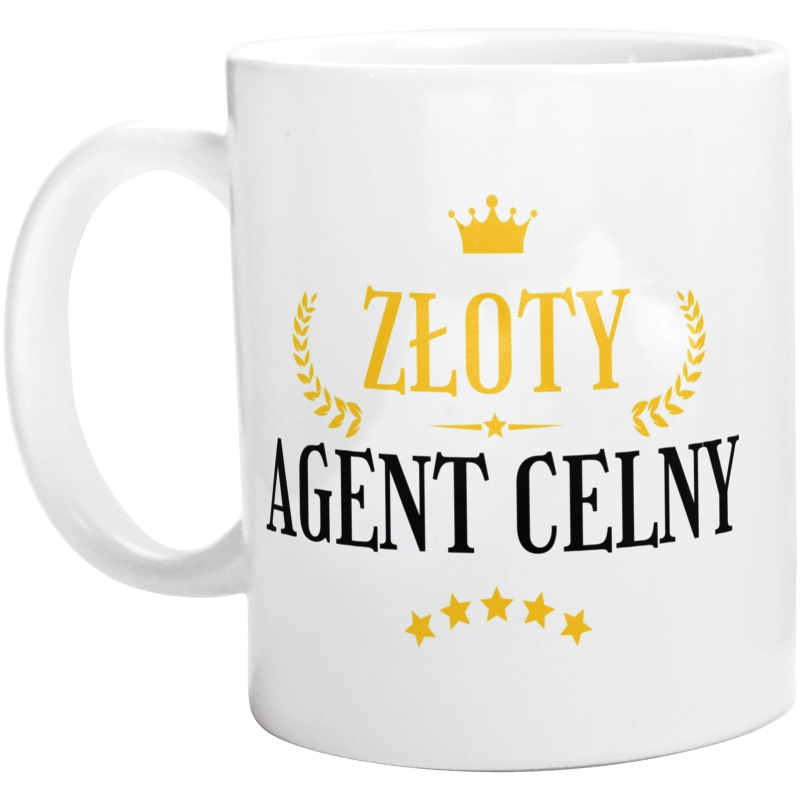 Złoty Agent Celny - Kubek Biały