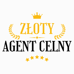 Złoty Agent Celny - Poduszka Biała