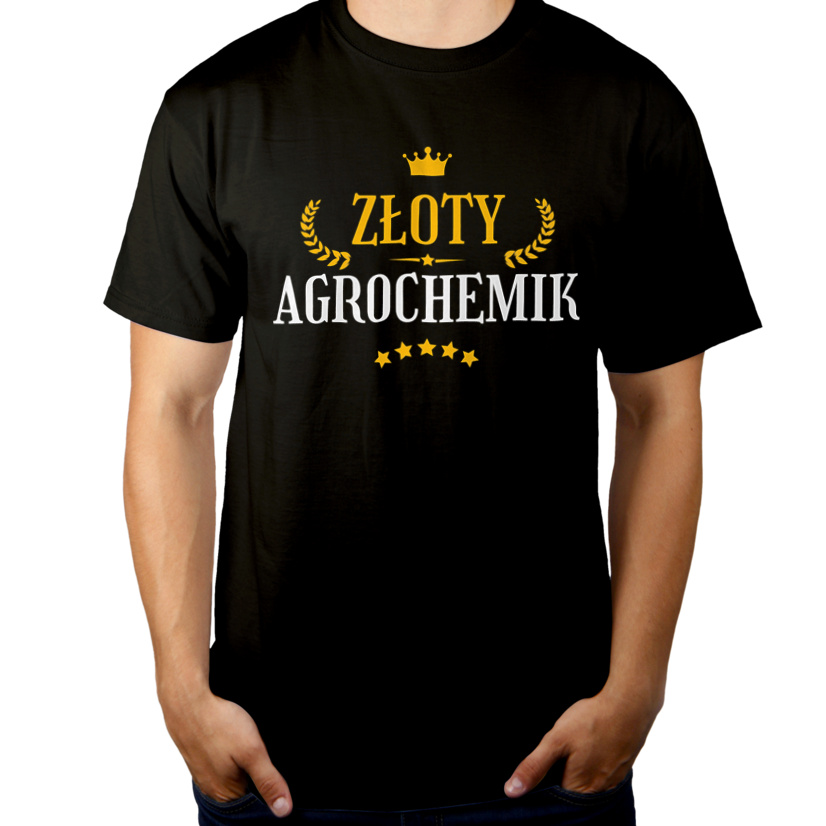 Złoty Agrochemik - Męska Koszulka Czarna