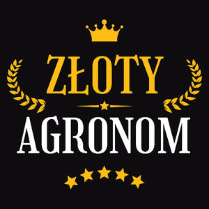 Złoty Agronom - Męska Koszulka Czarna