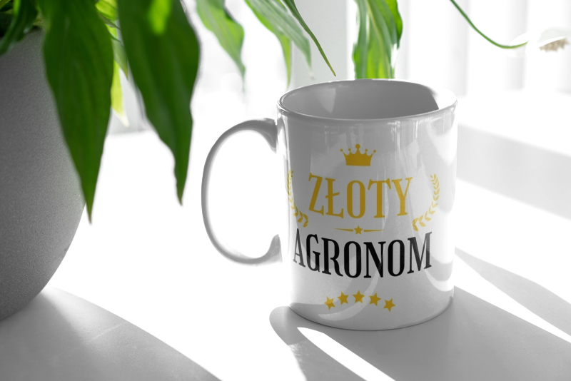 Złoty Agronom - Kubek Biały