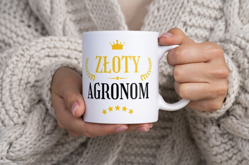 Złoty Agronom - Kubek Biały