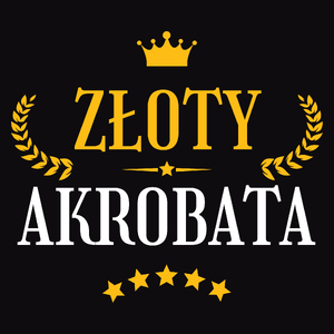 Złoty Akrobata - Męska Koszulka Czarna