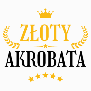 Złoty Akrobata - Poduszka Biała