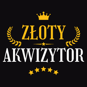 Złoty Akwizytor - Męska Koszulka Czarna