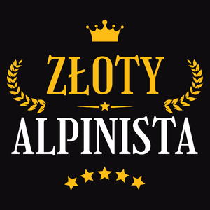 Złoty Alpinista - Męska Koszulka Czarna