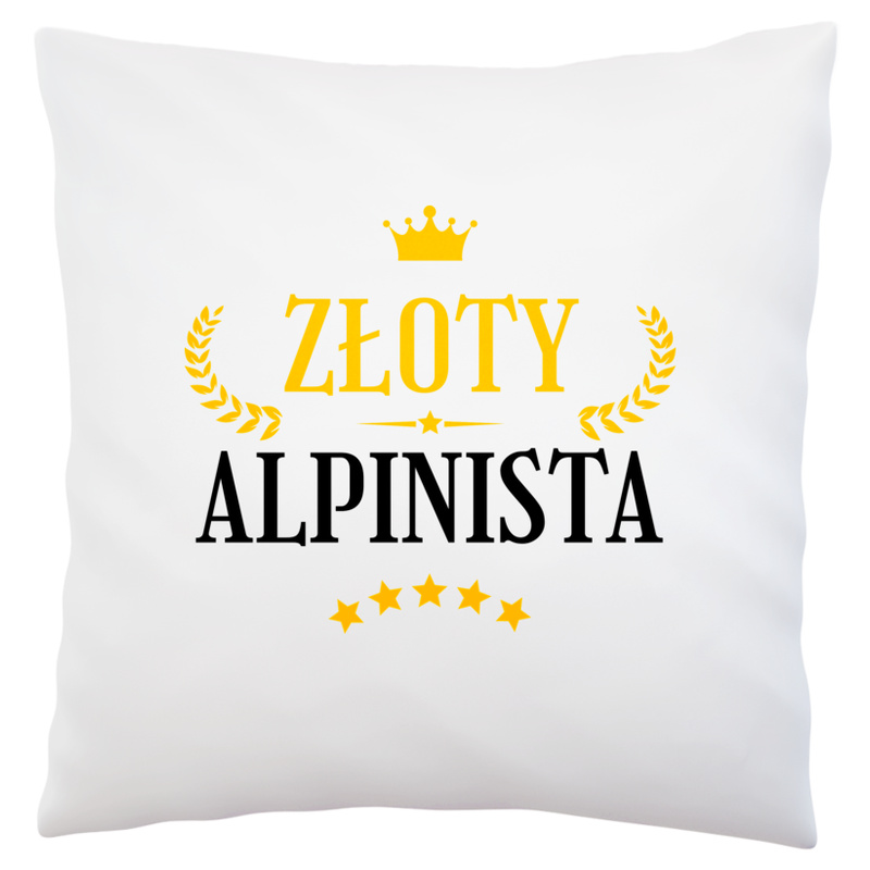 Złoty Alpinista - Poduszka Biała