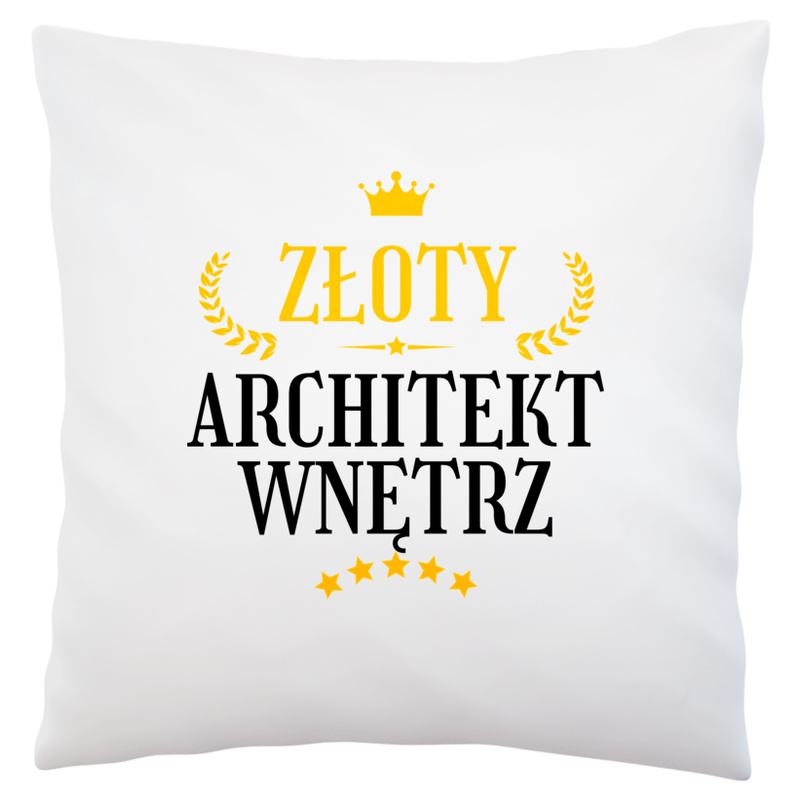 Złoty Architekt Wnętrz - Poduszka Biała