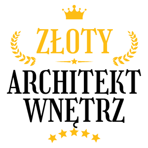 Złoty Architekt Wnętrz - Kubek Biały