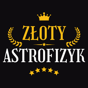 Złoty Astrofizyk - Męska Koszulka Czarna