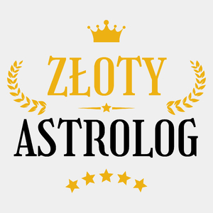 Złoty Astrolog - Męska Koszulka Biała