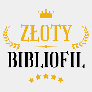 Złoty Bibliofil - Męska Koszulka Biała