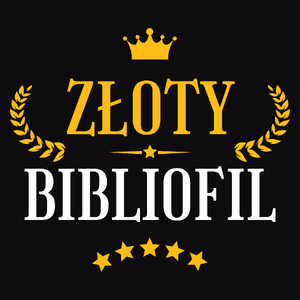 Złoty Bibliofil - Męska Koszulka Czarna