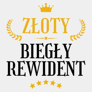 Złoty Biegły Rewident - Męska Koszulka Biała