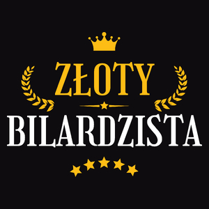 Złoty Bilardzista - Męska Koszulka Czarna