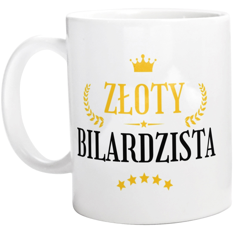 Złoty Bilardzista - Kubek Biały