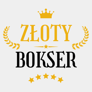 Złoty Bokser - Męska Koszulka Biała