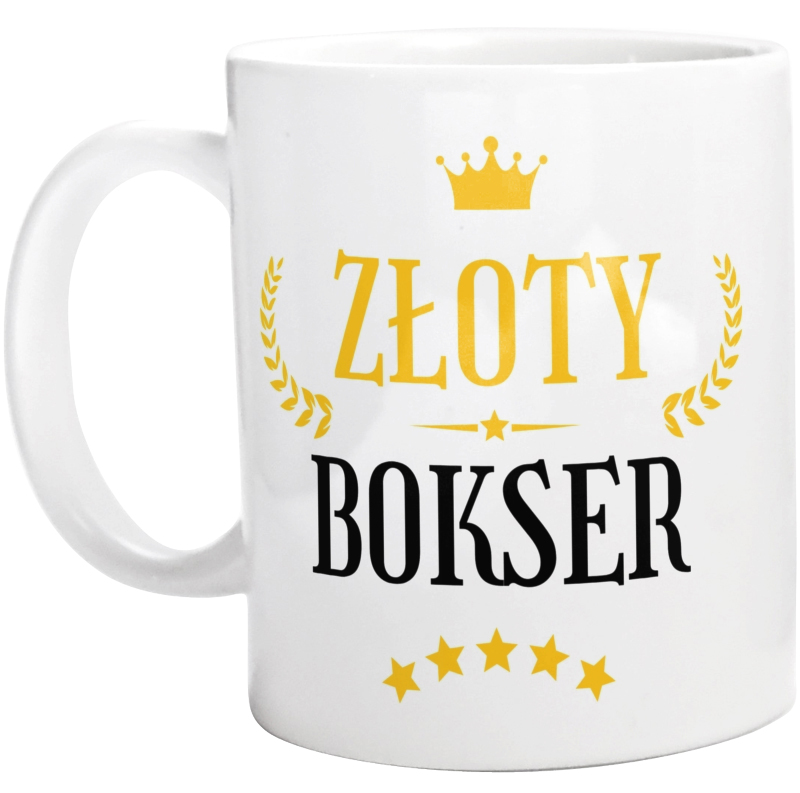 Złoty Bokser - Kubek Biały