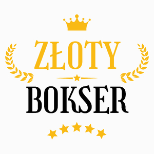 Złoty Bokser - Poduszka Biała