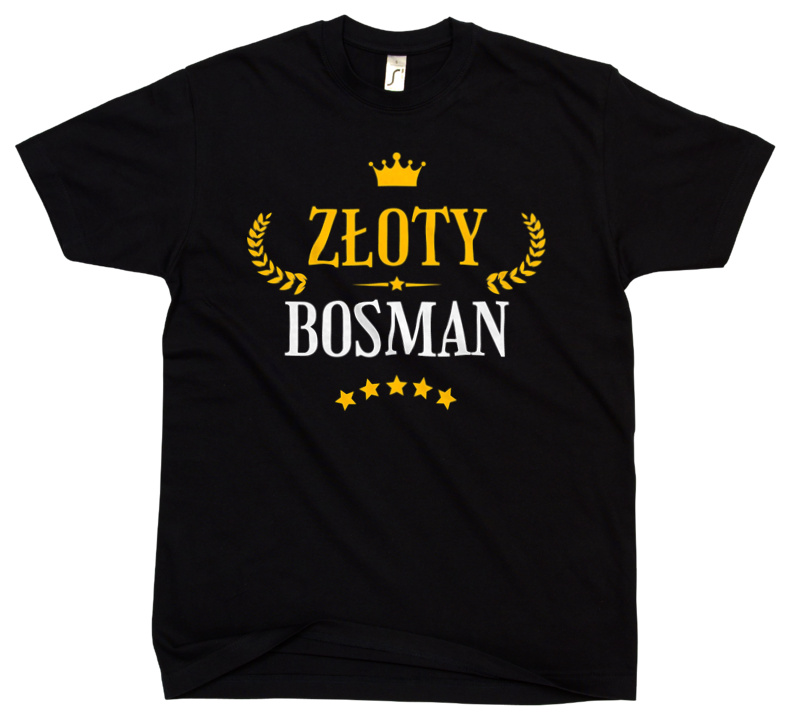 Złoty Bosman - Męska Koszulka Czarna