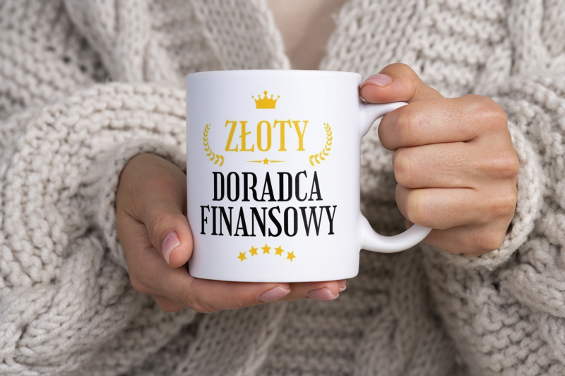 Złoty Doradca Finansowy - Kubek Biały